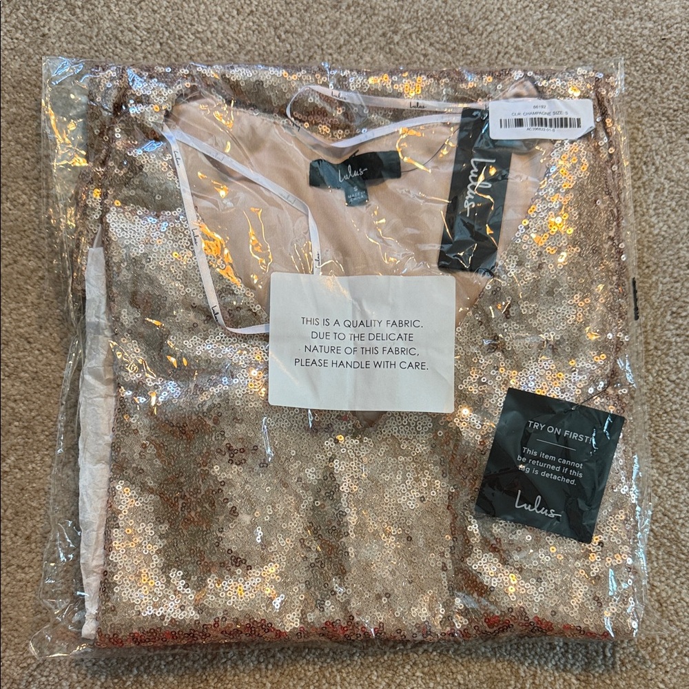 Lulu's Sparkling Gold Sequin Mini Dress